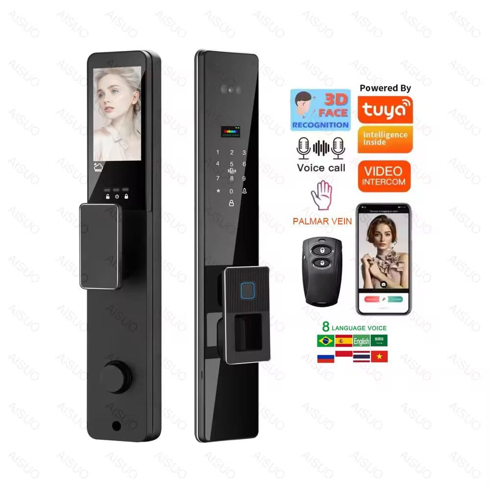 New Style Functional Face Recognition Security Lock with manual remote (NF9) view 2