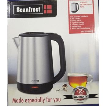 SCANFROST SFKES1800W - 2.0L Stainless Steel Kettle view 2