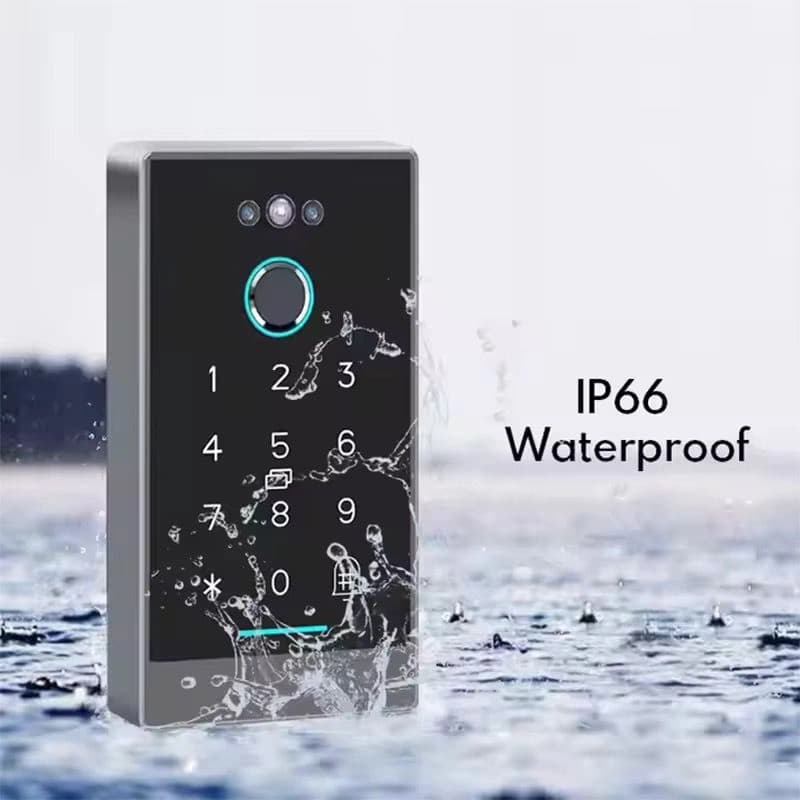 Access Control with Facial recognition, biometric, access card and passcode view 3