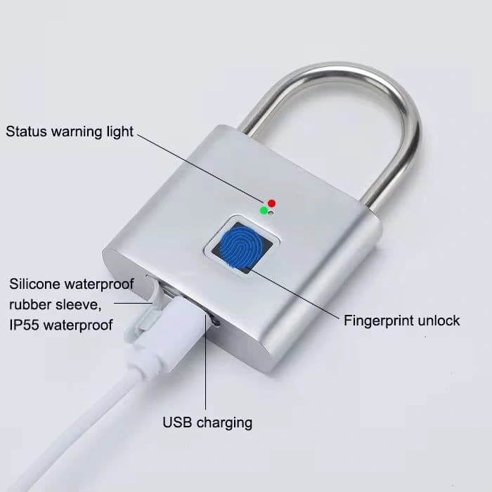 Fingerprint padlock (FP02) view 2