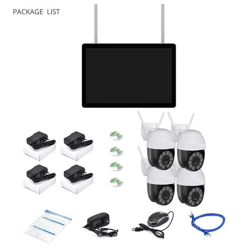 4ch PTZ Wifi Kit With LCD NVR monitor (WPK402) view 2