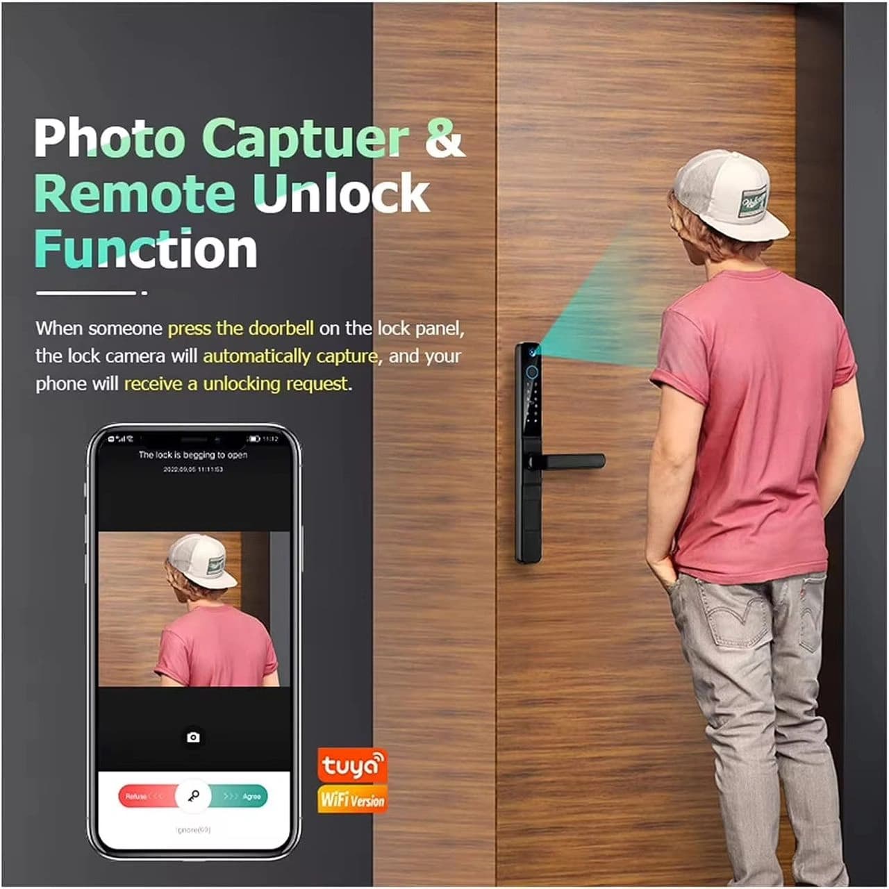 Slim smart door lock camera version (SSL1) view 2