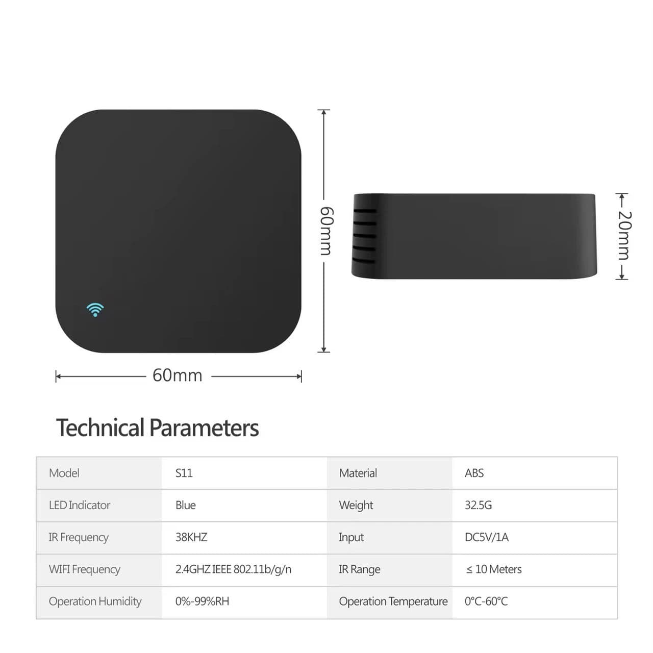 IR Remote controller with Humidity Temprature view 4