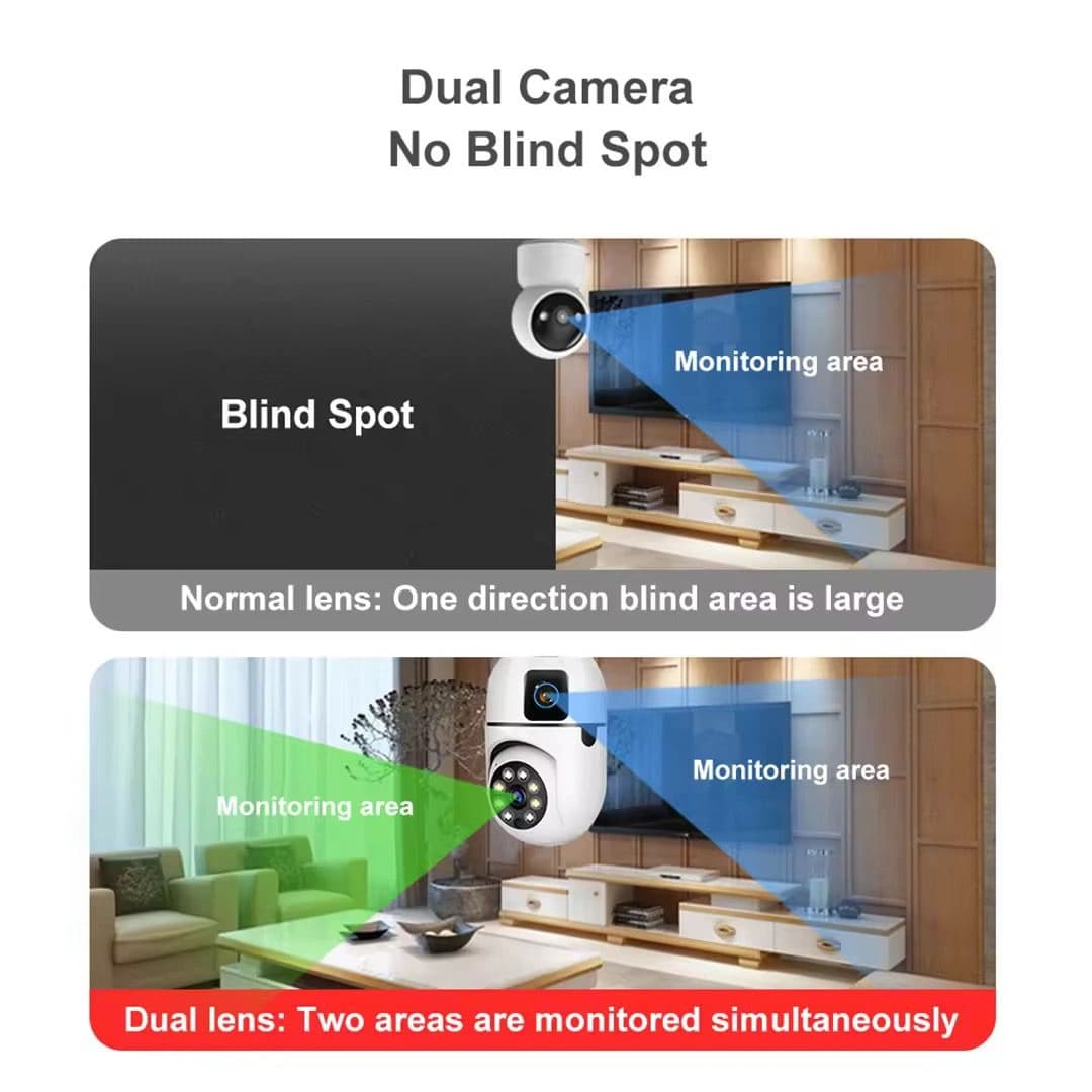 Bulb Shaped Dual Lens Security Lamp Holder Camera (LH2) view 2