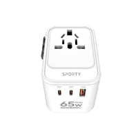 SPORTY UNIVERSAL TRAVEL ADAPTER 65W Z6 view 2