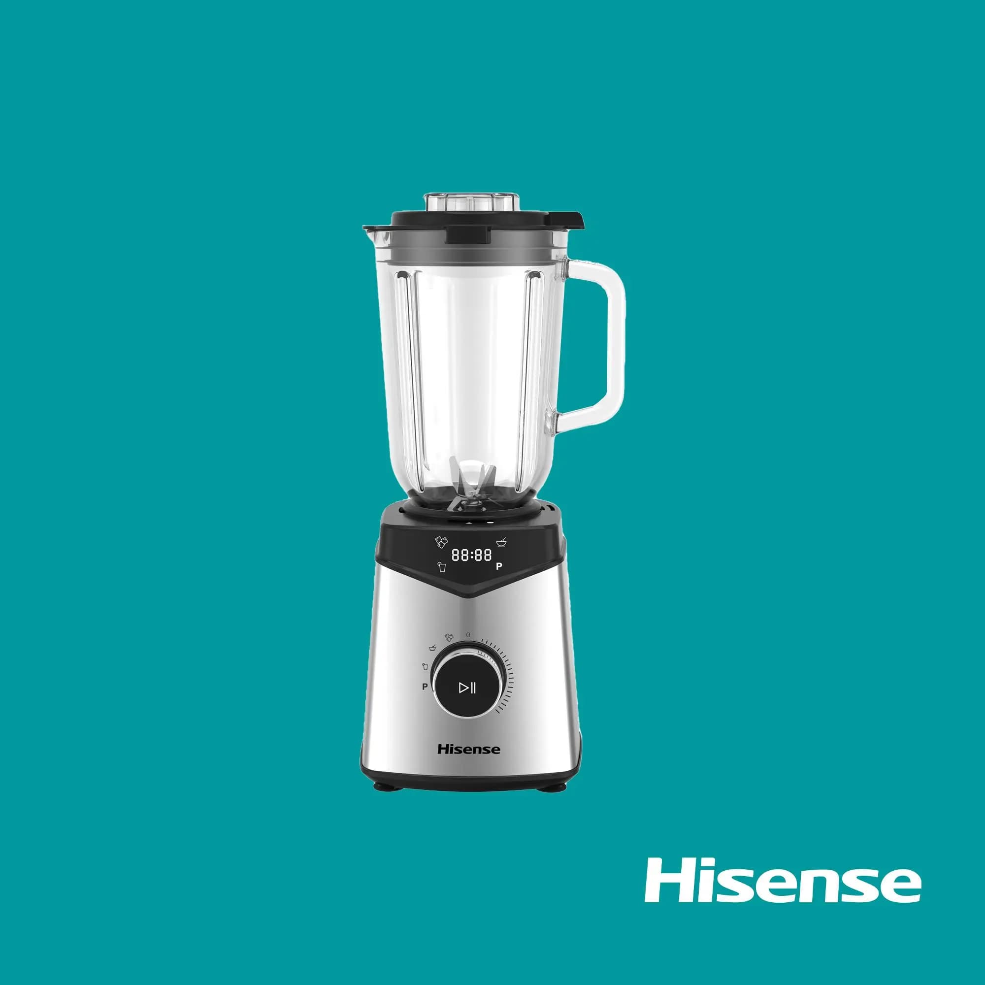 HISENSE BLENDER 1.5L SILVER GLASS HISBLE15TBSSS1 view 2