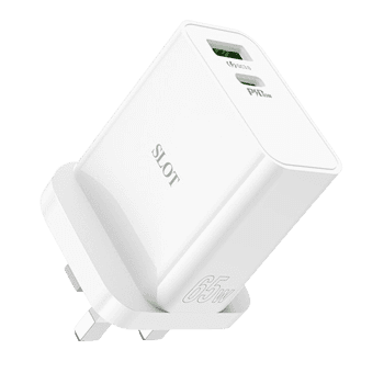 Slot C113B Bravery PD 65W Dual Port (1A1C) Charger (UK)