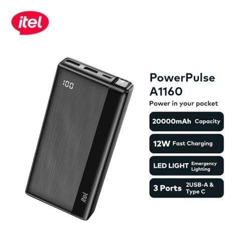 ITEL A1160 (20KMAH 12W) 20000MAH POWER BANK view 2