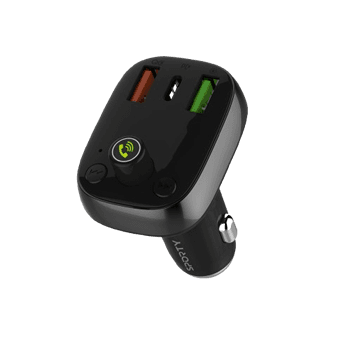 SPORTY TYPE C TO LIGHTNING CAR CHARGER WITH FM TRANSMITTER C704Q