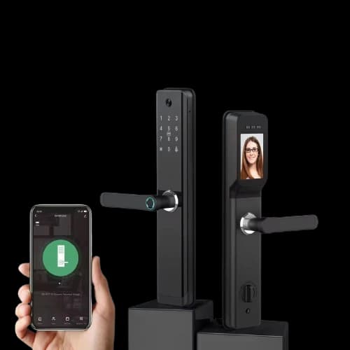 Smart Doorlock with Handle and Door view (F3)