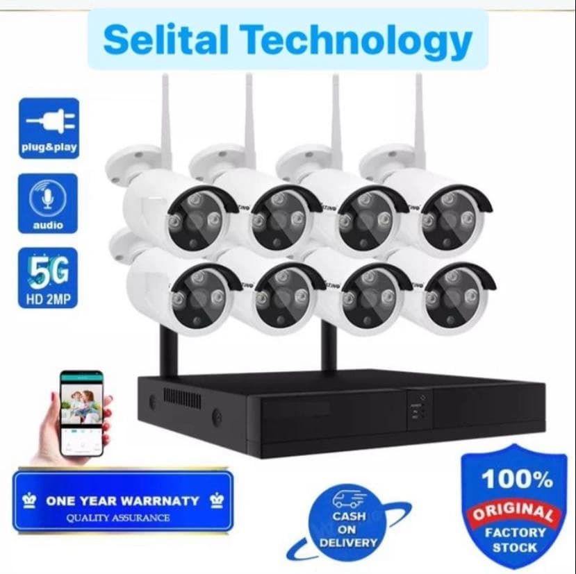 8 Channel Bullet WiFi CCTV kit with NVR (WBK801)