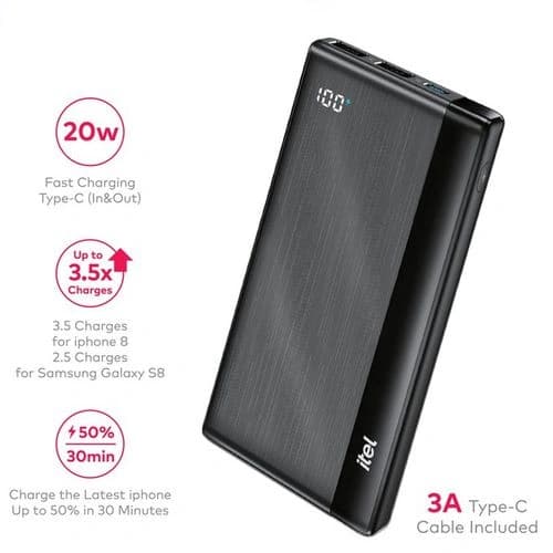 ITEL A1420 (10KMAH 20W) 10000MAH POWER BANK