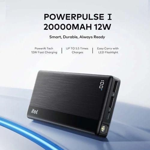 ITEL A1160 (20KMAH 12W) 20000MAH POWER BANK